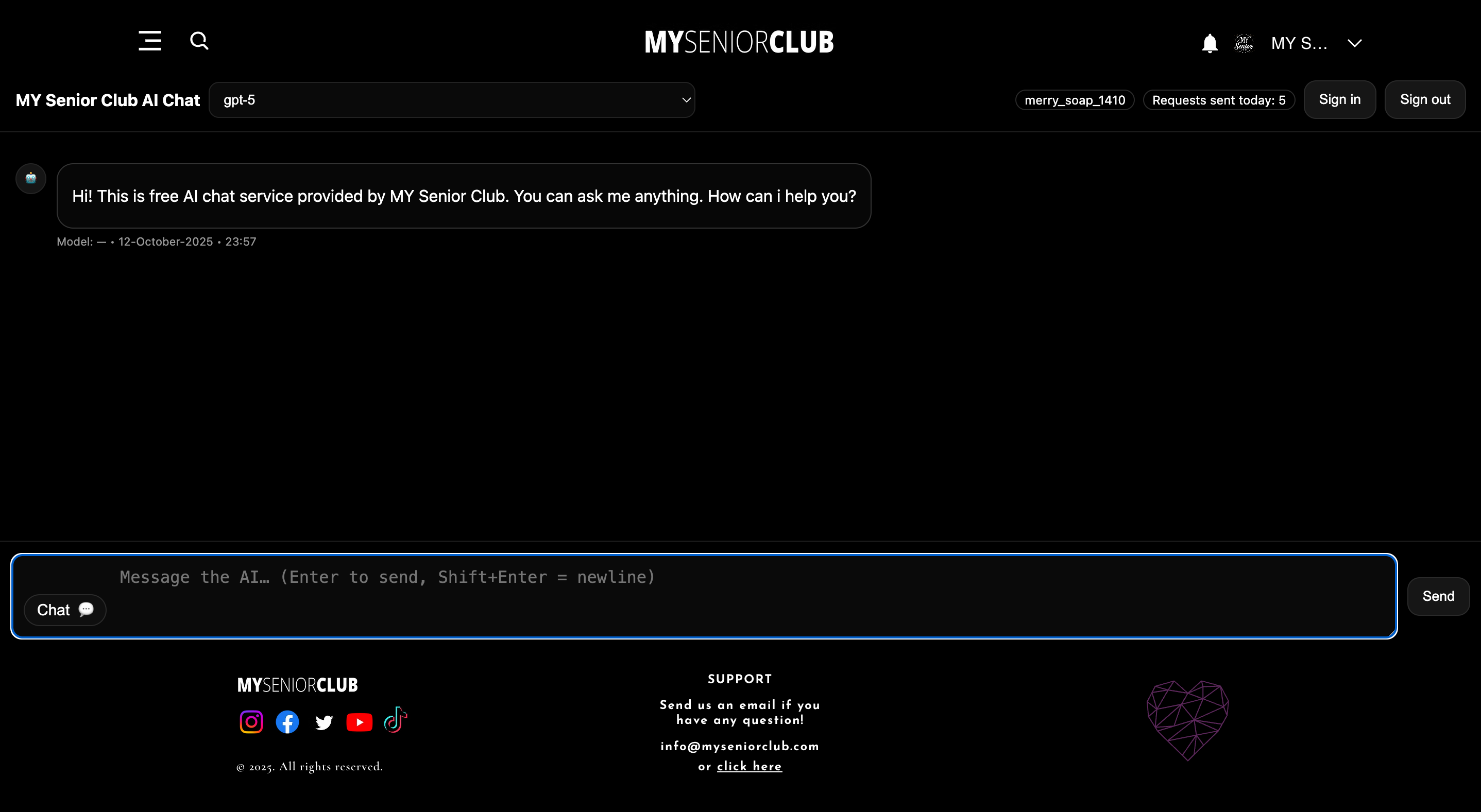 MY Senior Club forum — Free Premium AI Chat screenshot