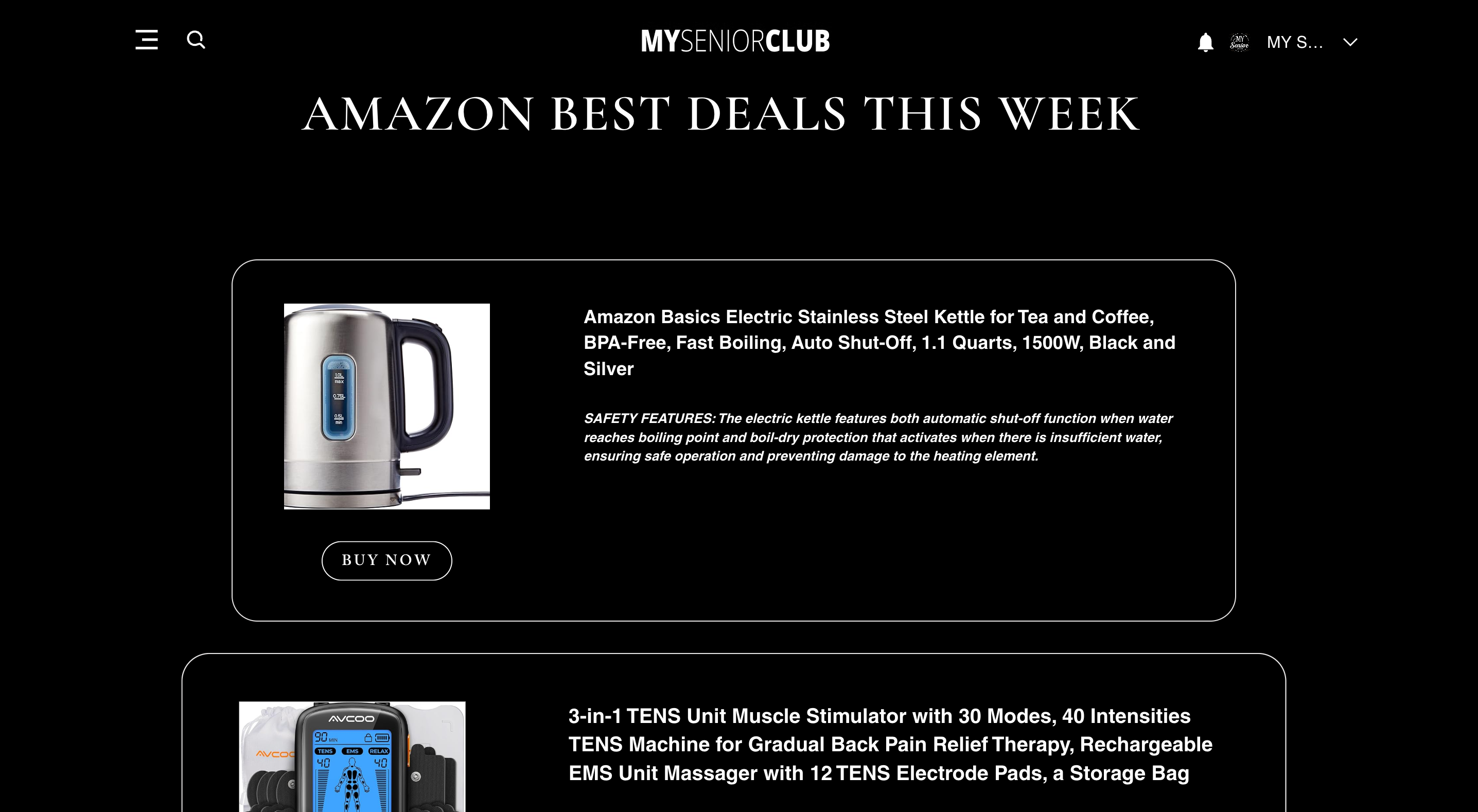 MY Senior Club forum — Product Discount screenshot