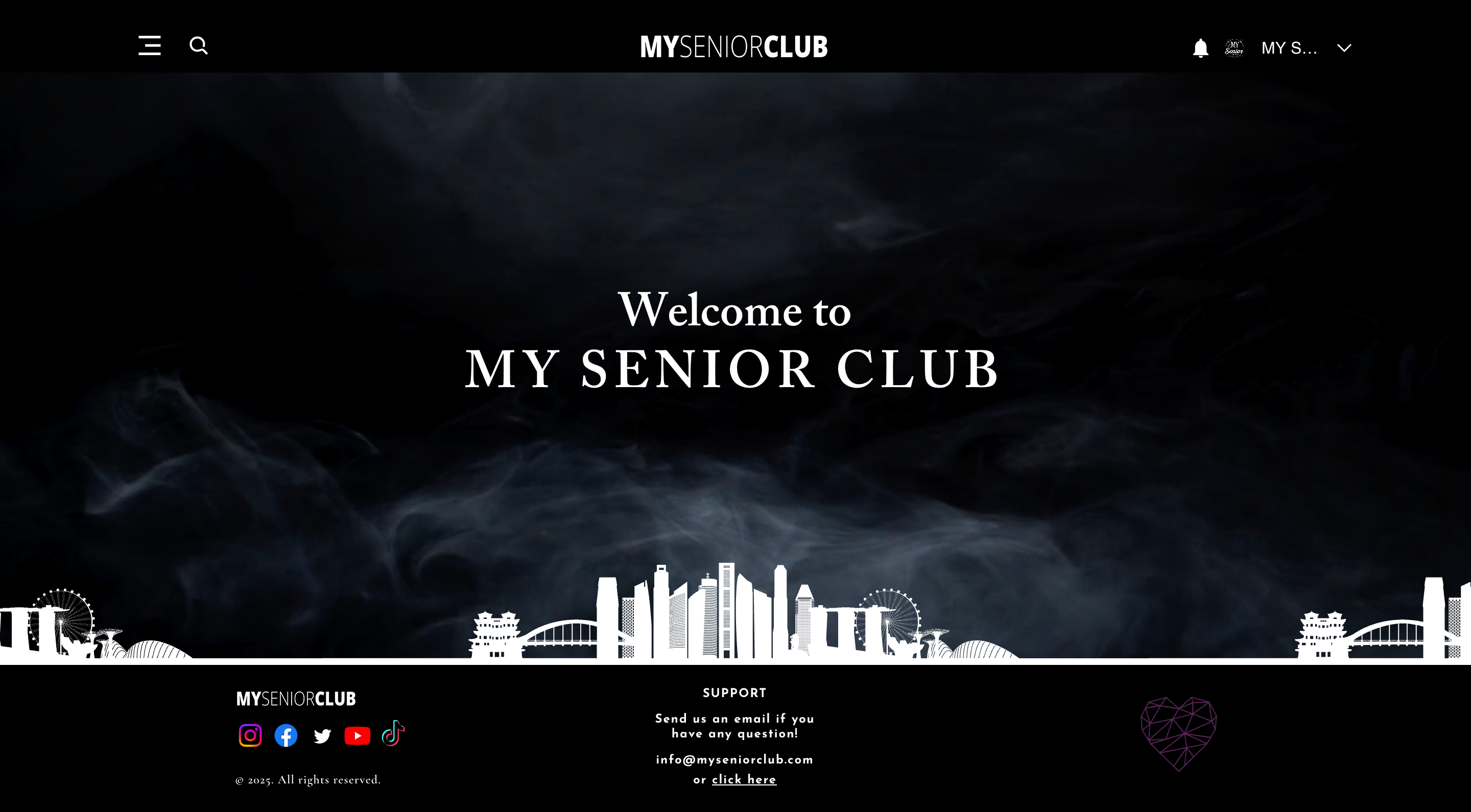 MY Senior Club forum — Homepage screenshot