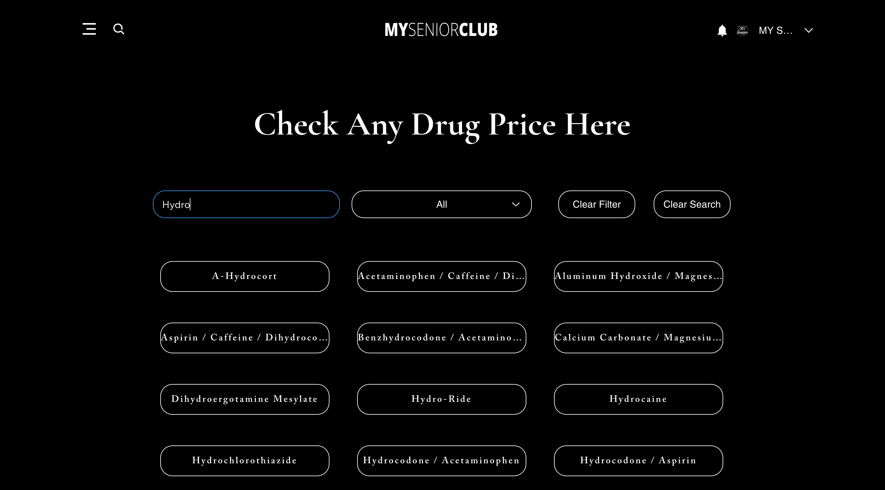 MY Senior Club forum — Drug and Health Checker screenshot