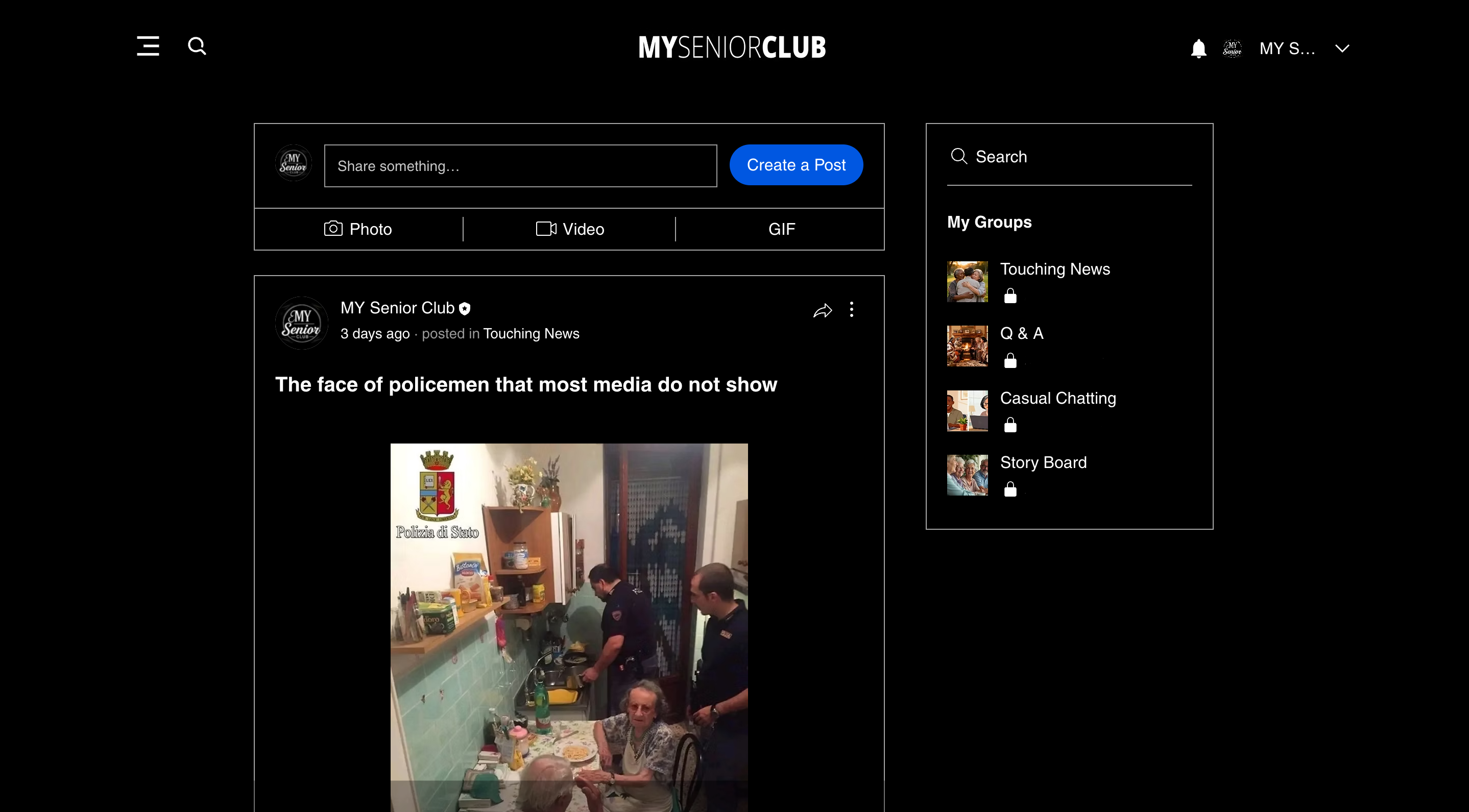 MY Senior Club forum — Groups and Boards screenshot
